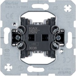 Berker 3036 commutateur électrique Interrupteur à balancier Noir, Gris