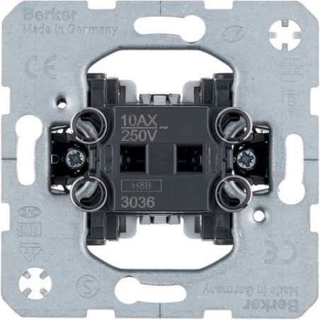 Berker 3036 electrical switch Rocker switch Black, Grey