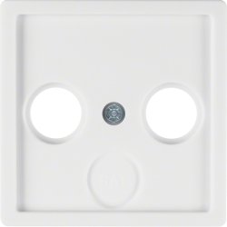 Hager 12036089 Plaque de commutation et obturateur Blanc