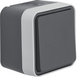 Hager 50453525 light switch Metal Grey