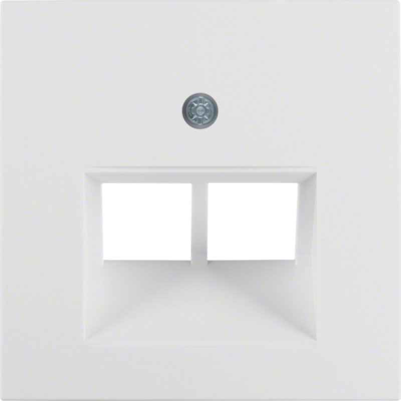 Hager 14091909 Plaque de commutation et obturateur Blanc