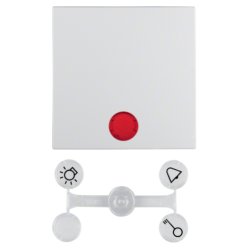 Hager 16211909 Plaque de commutation et obturateur Blanc