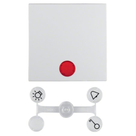 Hager 16211909 Plaque de commutation et obturateur Blanc