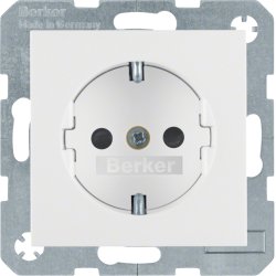 Hager 47231909 socket-outlet Type F White