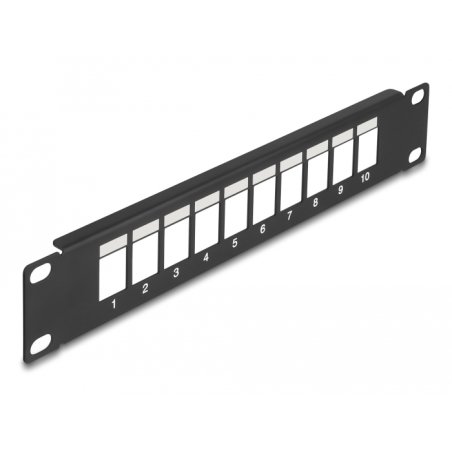 DeLOCK Panneau de distribution Keystone 10″, 10 ports, noir