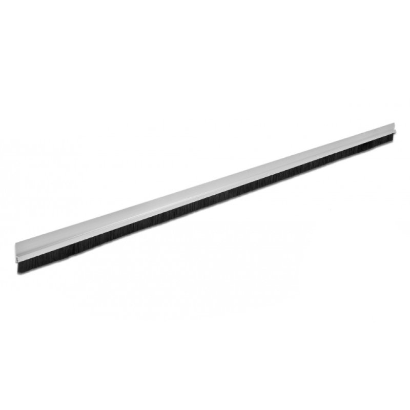 DeLOCK Barrette à brosse 20 mm avec un profilé aluminium droit - longueur 1 m