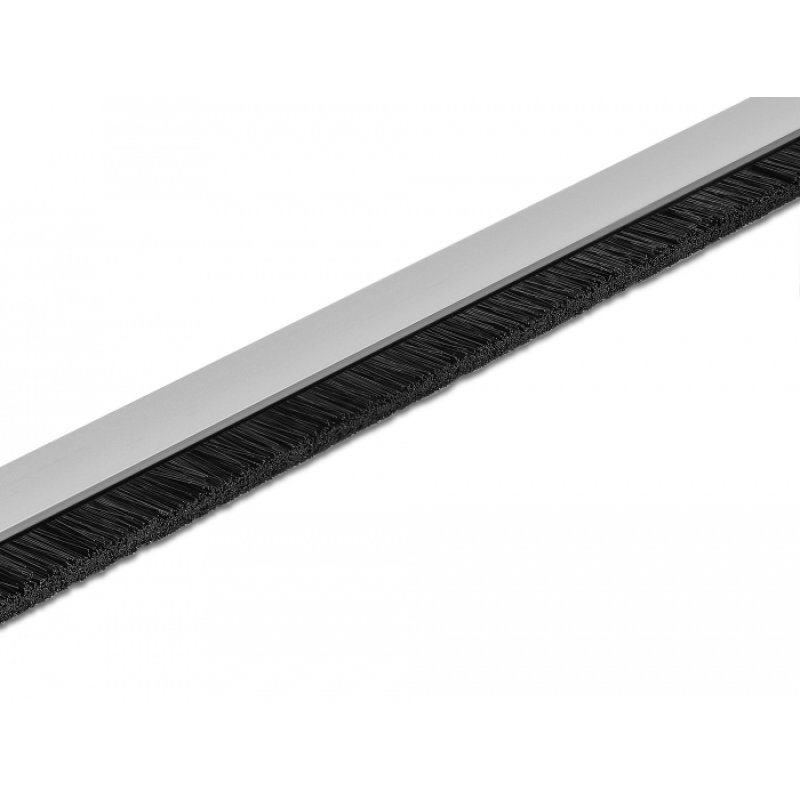 DeLOCK Barrette à brosse 20 mm avec un profilé aluminium droit - longueur 1 m
