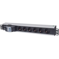 Intellinet Unité de distribution d’alimentation (PDU) 19" 1,5U à 6 prises EU, avec double interrupteur, sans