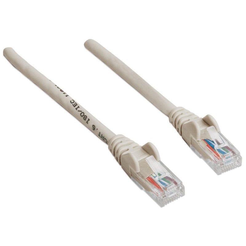 Patchkabel RJ45 U/UTP Cat6 20m Hebelschutz grau