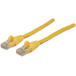 Intellinet Network Patch Cable, Cat6, 5m, Yellow, CCA, U/UTP, PVC, RJ45, Gold Plated Contacts, Snagless, Booted,