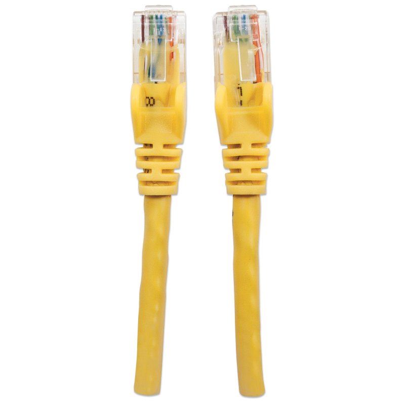 Intellinet Network Patch Cable, Cat6, 5m, Yellow, CCA, U/UTP, PVC, RJ45, Gold Plated Contacts, Snagless, Booted,