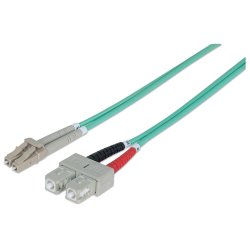 Intellinet 750158 câble InfiniBand et à fibres optiques 2 m LC SC Couleur aqua