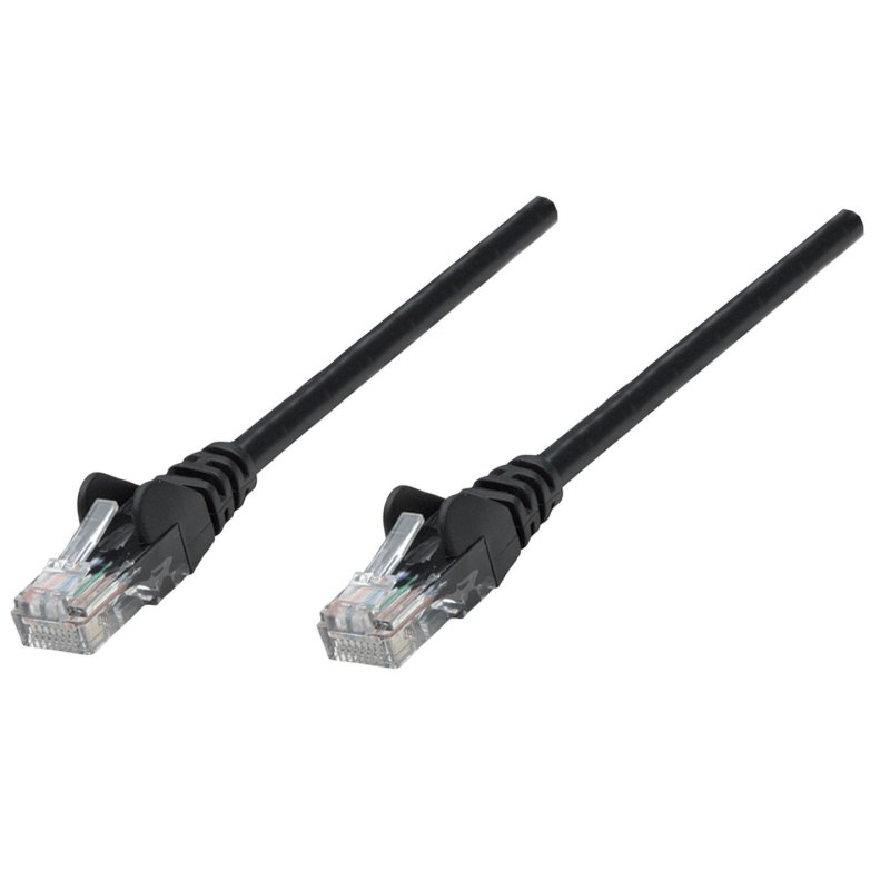 Intellinet Câble patch réseau, Cat6, 0,25 m, noir, cuivre, S/FTP, LSOH/LSZH, PVC, RJ45, contacts plaqués or,