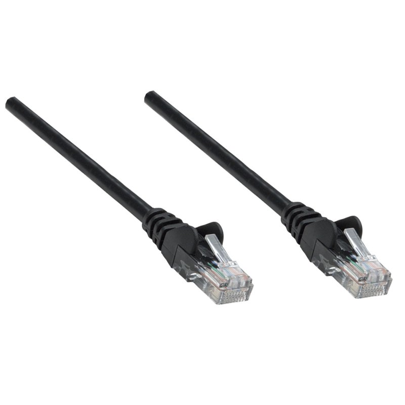 Intellinet Network Patch Cable, Cat6, 0.25m, Black, Copper, S/FTP, LSOH / LSZH, PVC, RJ45, Gold Plated Contacts,