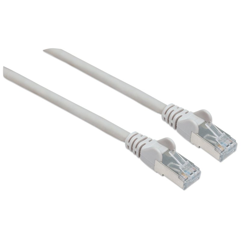 Intellinet Câble patch réseau Cat6A, 3 m, gris, cuivre, S/FTP, LSOH/LSZH, PVC, RJ45, contacts plaqués or,