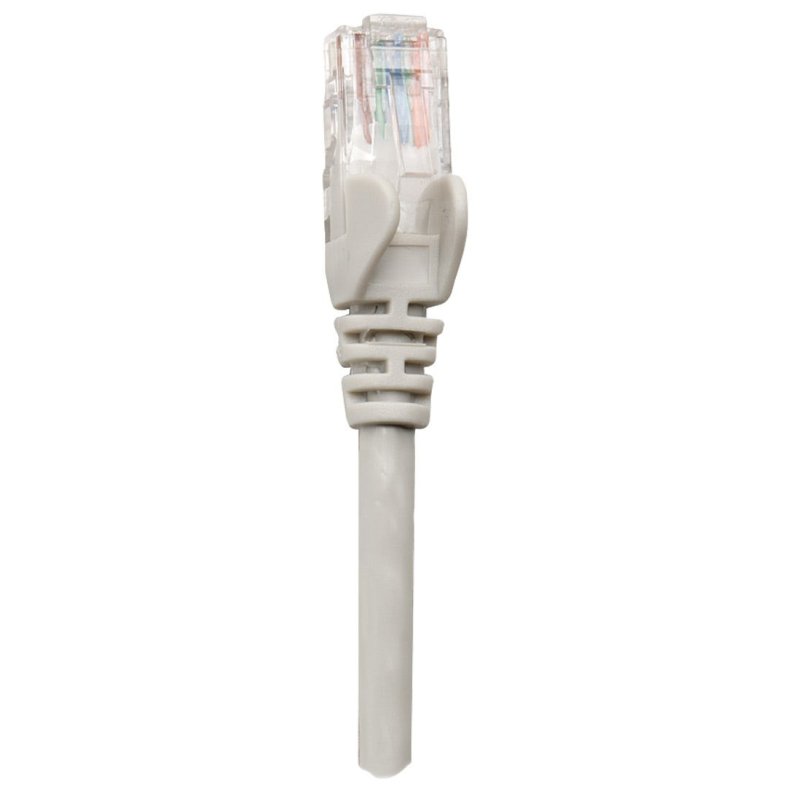 Intellinet Network Patch Cable, Cat5e, 0.25m, Grey, CCA, SF/UTP, PVC, RJ45, Gold Plated Contacts, Snagless, Booted,