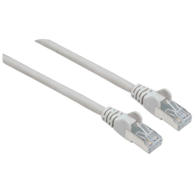 Intellinet Network Patch Cable, Cat7 Cable/Cat6A Plugs, 0.25m, Grey, Copper, S/FTP, LSOH / LSZH, PVC, RJ45, Gold Plated