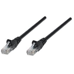 Intellinet Network Patch Cable, Cat6A, 0.25m, Black, Copper, S/FTP, LSOH / LSZH, PVC, RJ45, Gold Plated Contacts,