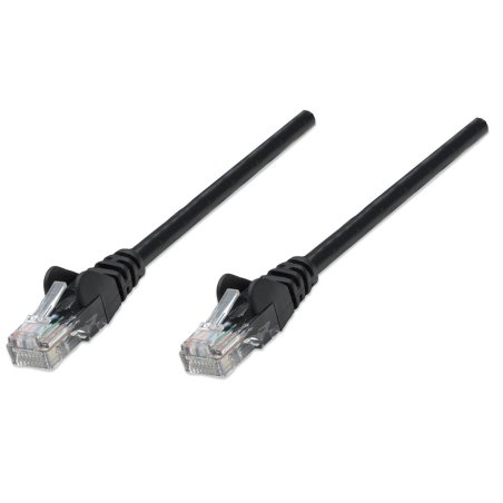 Intellinet Network Patch Cable, Cat6A, 0.25m, Black, Copper, S/FTP, LSOH / LSZH, PVC, RJ45, Gold Plated Contacts,