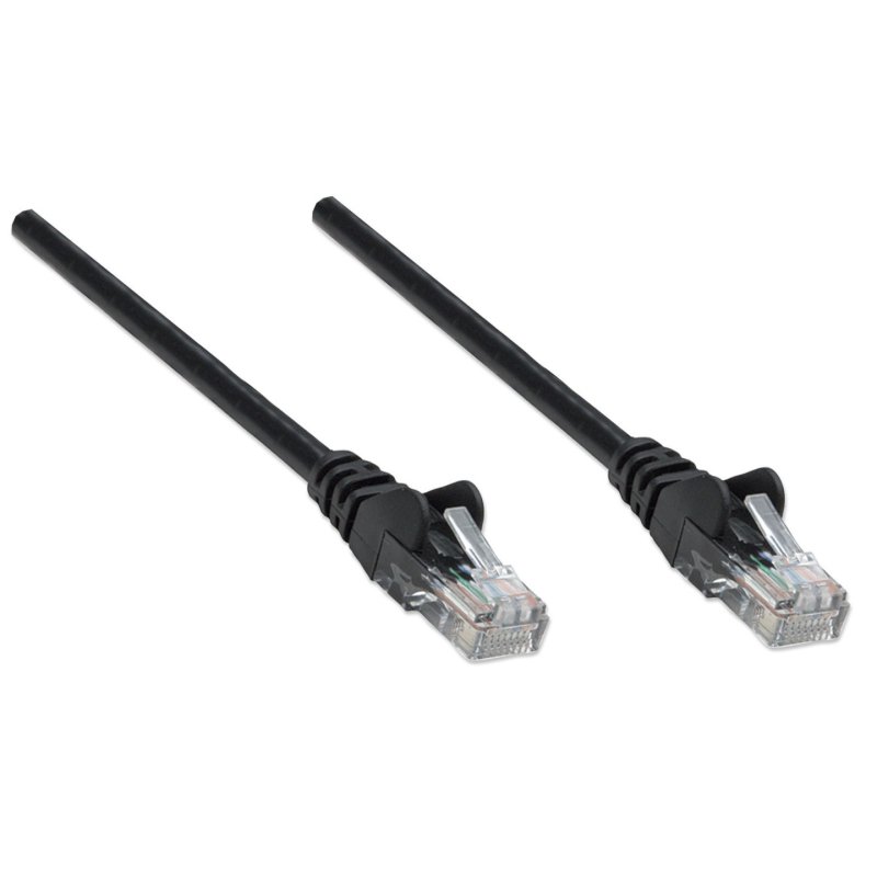 Intellinet Network Patch Cable, Cat6A, 0.25m, Black, Copper, S/FTP, LSOH / LSZH, PVC, RJ45, Gold Plated Contacts,