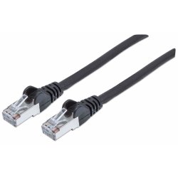 Intellinet Network Patch Cable, Cat7 Cable/Cat6A Plugs, 7.5m, Black, Copper, S/FTP, LSOH / LSZH, PVC, RJ45, Gold Plated