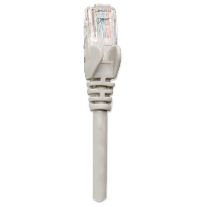Patchkabel RJ45 U/UTP Cat5e 0.5m Hebelschutz grau