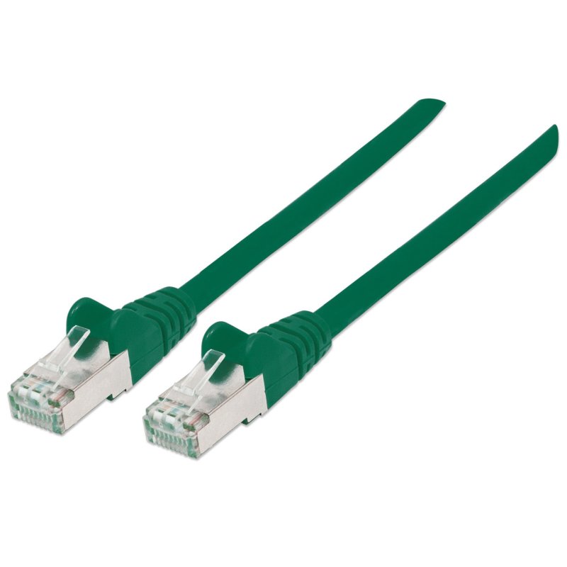 Intellinet Network Patch Cable, Cat6, 7.5m, Green, Copper, S/FTP, LSOH / LSZH, PVC, RJ45, Gold Plated Contacts,