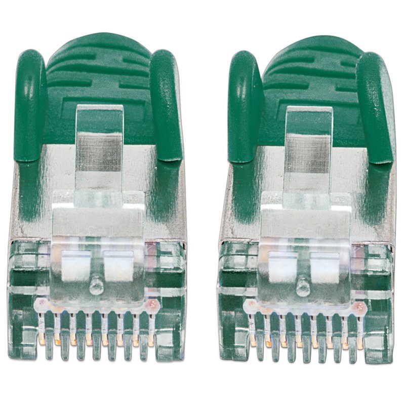 Intellinet Network Patch Cable, Cat6, 3m, Green, Copper, S/FTP, LSOH / LSZH, PVC, RJ45, Gold Plated Contacts, Snagless,