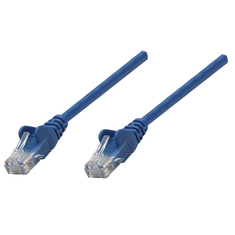 Intellinet Câble patch réseau, Cat6, 0,25 m, bleu, cuivre, S/FTP, LSOH/LSZH, PVC, RJ45, contacts plaqués or,