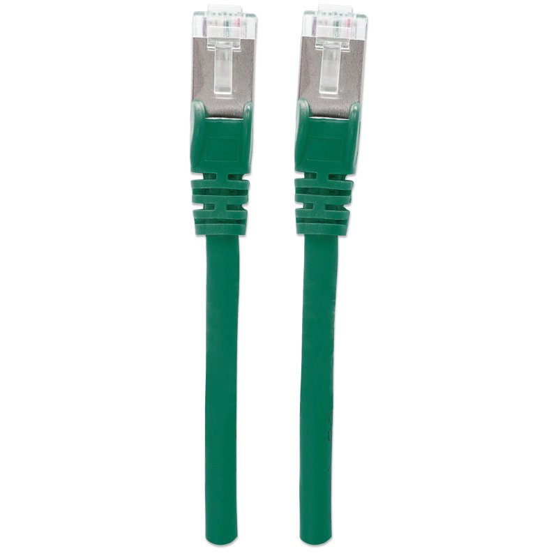 Intellinet Câble patch réseau, Cat6, 1 m, vert, cuivre, S/FTP, LSOH/LSZH, PVC, RJ45, contacts plaqués or,