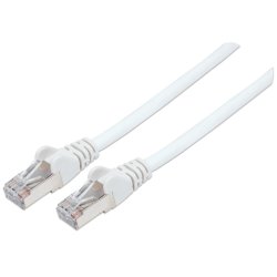 Intellinet Câble patch réseau, Cat6, 0,5 m, blanc, cuivre, S/FTP, LSOH/LSZH, PVC, RJ45, contacts plaqués or,