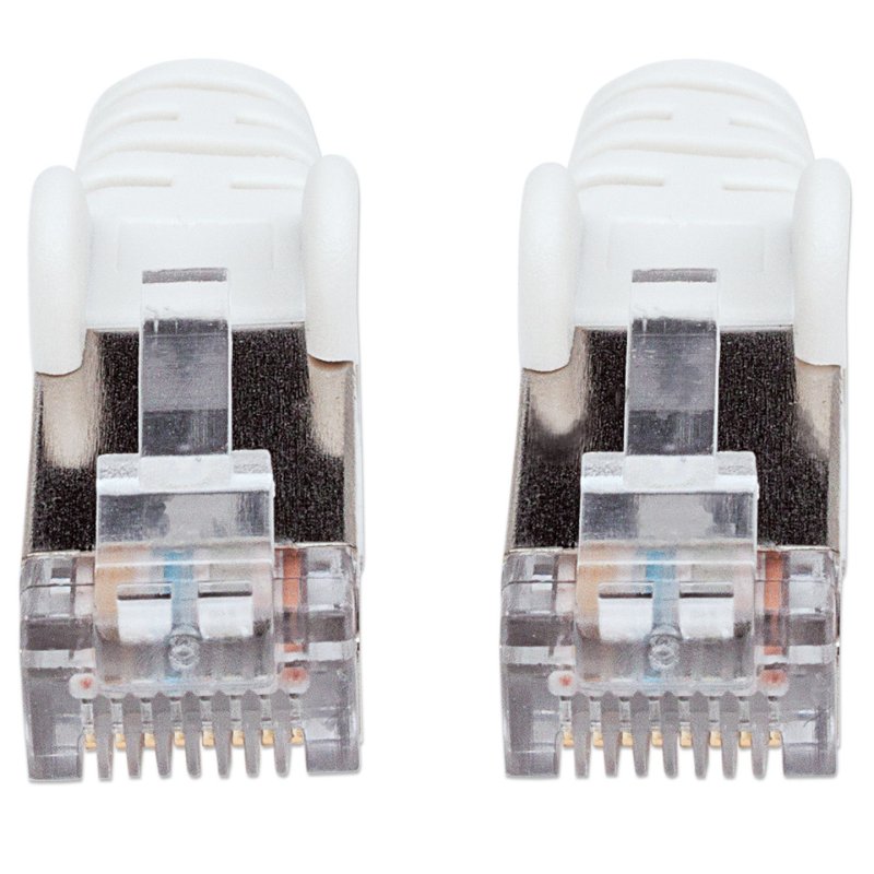 Patchkabel RJ45 S/FTP Cat6 0,5m LSZH Hebels. weiß
