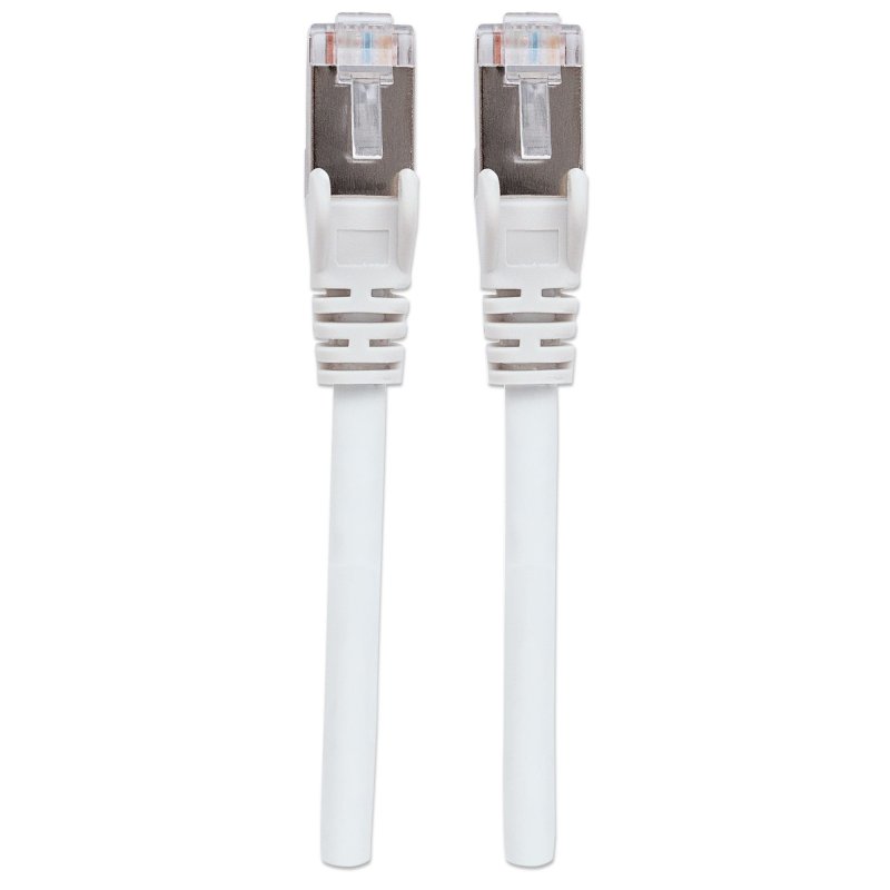 Intellinet Câble patch réseau, Cat6, 1 m, blanc, cuivre, S/FTP, LSOH/LSZH, PVC, RJ45, contacts plaqués or,