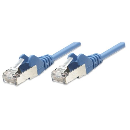 Intellinet Network Patch Cable, Cat5e, 7.5m, Blue, CCA, SF/UTP, PVC, RJ45, Gold Plated Contacts, Snagless, Booted,