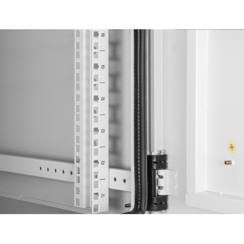 Intellinet Industrial IP55 19" Wall Mount Cabinet with Integrated Fans, 12U 600 mm (17.7 in.) Depth, Roof-mounted