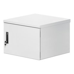 Intellinet Industrial IP55 19" Wall Mount Cabinet with Integrated Fans, 9U 600 mm (17.7 in.) Depth, Roof-mounted