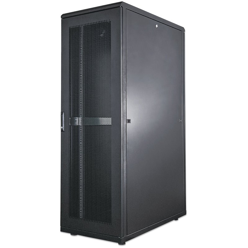 Intellinet 19" Server Cabinet - Free Standing, 42U, 600x1000mm (width x depth), Black, Flatpack, Max 1500kg,