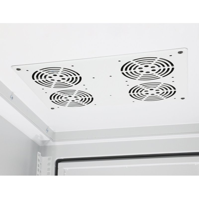 Intellinet Industrial IP55 19" Network Cabinet with Integrated Fans, 42U 800 mm (31.5 in.) Depth, Roof-mounted Four-fan