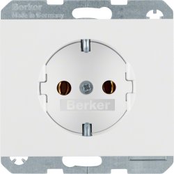 Hager 47157009 socket-outlet Type F White