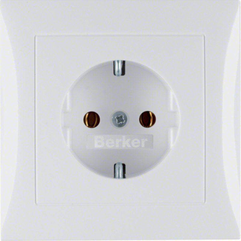 Hager 47428989 prise de courant Type F Blanc