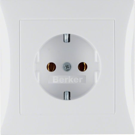 Hager 47428989 socket-outlet Type F White