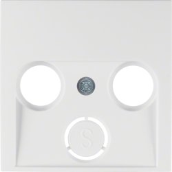 Hager 12038989 wall plate/switch cover White