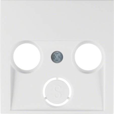 Hager 12038989 Plaque de commutation et obturateur Blanc