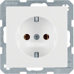 Hager 47436089 socket-outlet Type F White