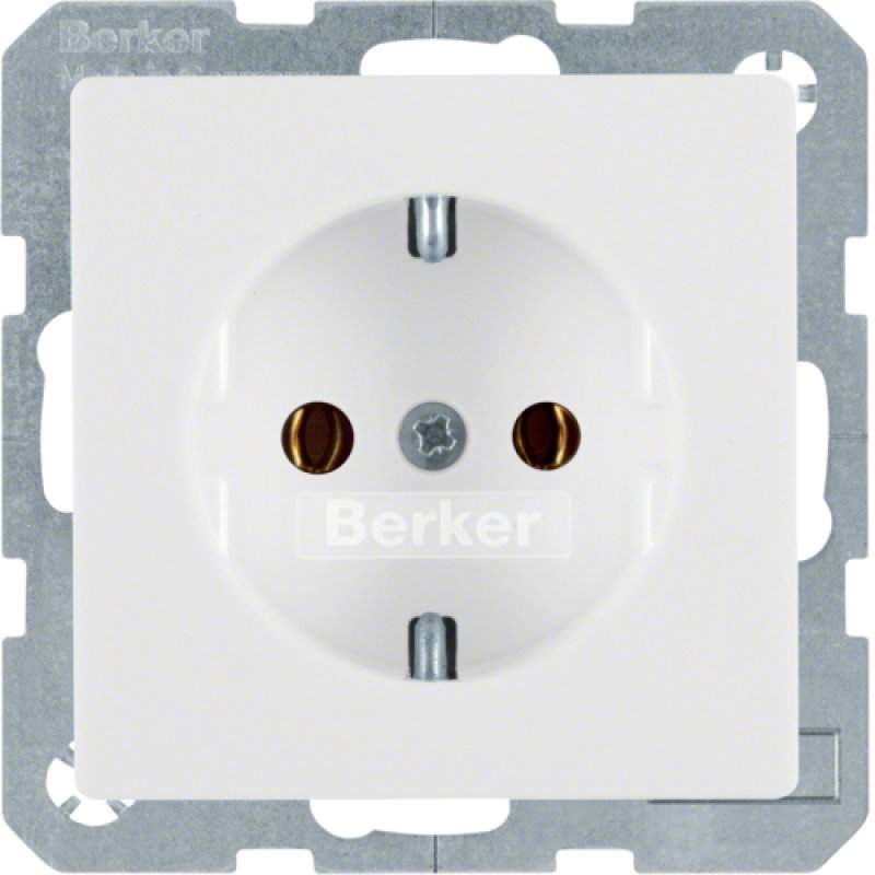 Hager 47436089 socket-outlet Type F White