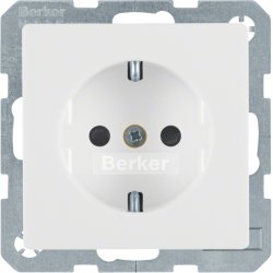 Berker 47236089 SCHUKO-Steckdose Berker Q.1 polarweiß, samt