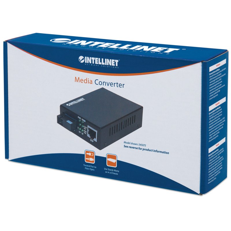Intellinet 507349 convertisseur de support réseau 1000 Mbit/s 1310 nm Monomode Noir