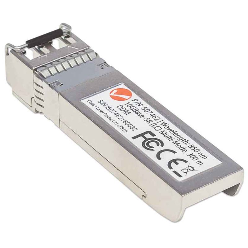 Intellinet Transceiver Module Optical, 10 Gigabit Fiber SFP , 10GBase-SR (LC) Multi-Mode Port, 300m, Wavelength 850nm,