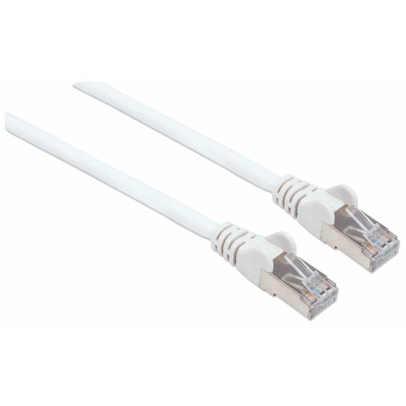 Intellinet Network Patch Cable, Cat7 Cable/Cat6A Plugs, 2m, White, Copper, S/FTP, LSOH / LSZH, PVC, RJ45, Gold Plated