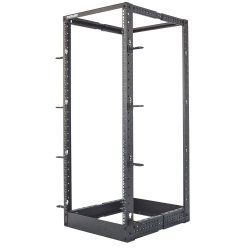 Intellinet 19" Network Rack - Open Frame (4-Post), 26U, Black, Flatpack, Max 360kg